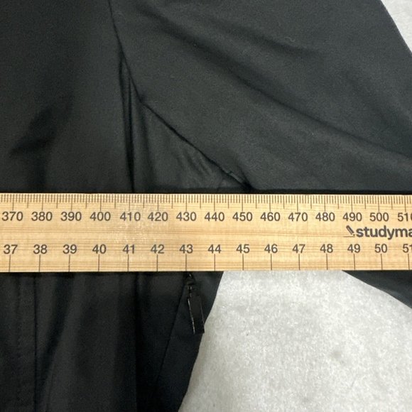 Hugo Boss Womens Shirt Dress size 10 Black Long Sleeve Belt Polished Cotton - Picture 13 of 15